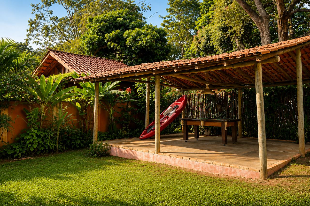 Área de convivência da Pousada Sítio Xodó